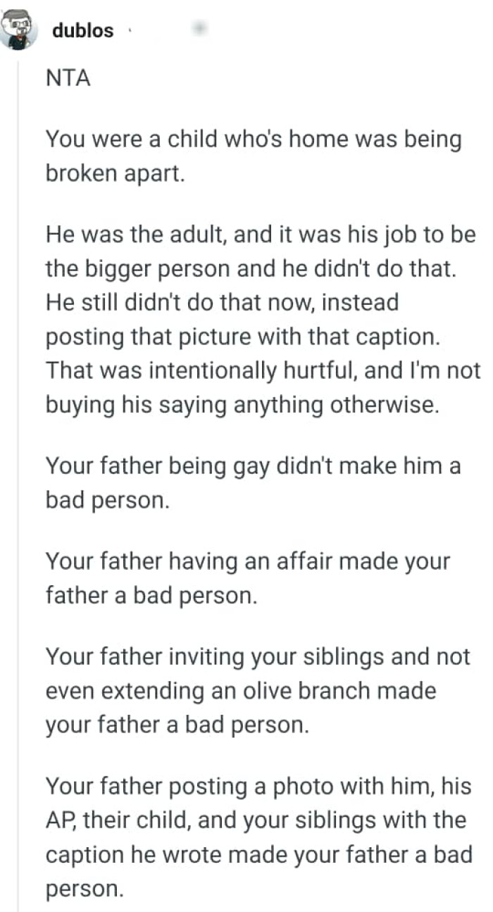 OP's home was being broken apart