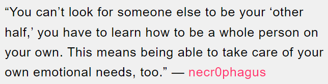 11. You have to learn how to be a whole person on your own
