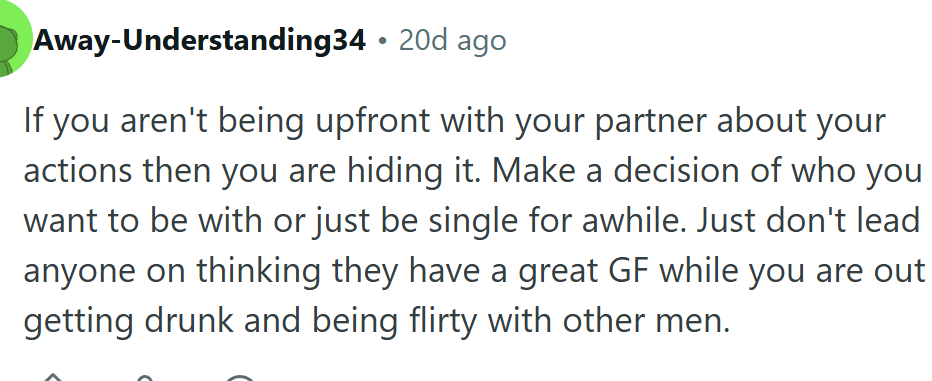 OP should make a decision