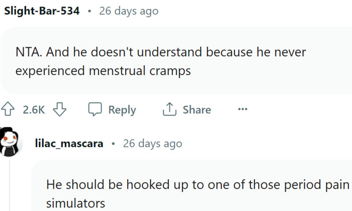 He doesn't understand because he has never experienced it.