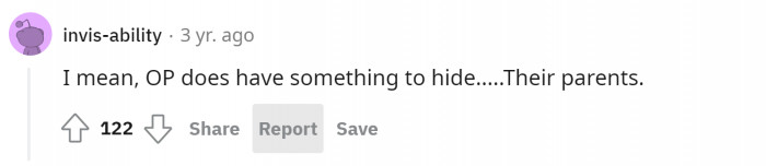 Well, maybe hide the parents.