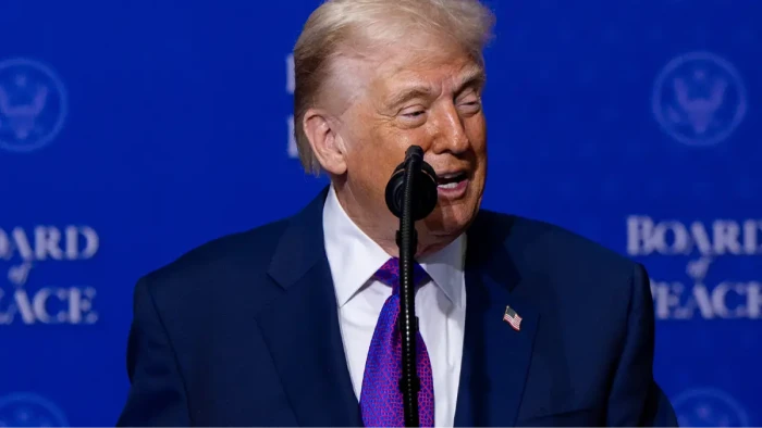 Trump delivers off-the-cuff remarks during a public address, sparking controversy