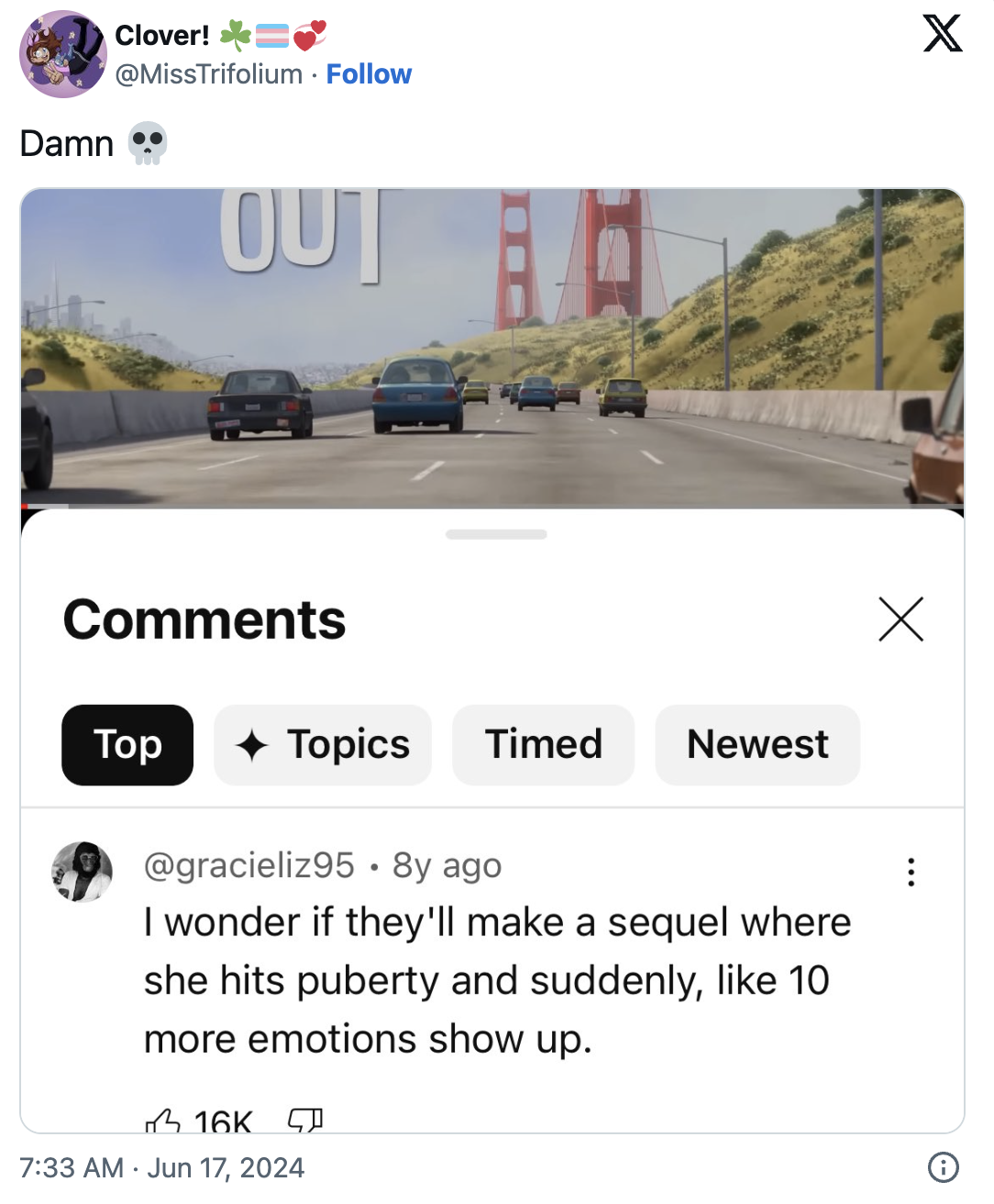 11. Hey Gracie, your prediction just came true!