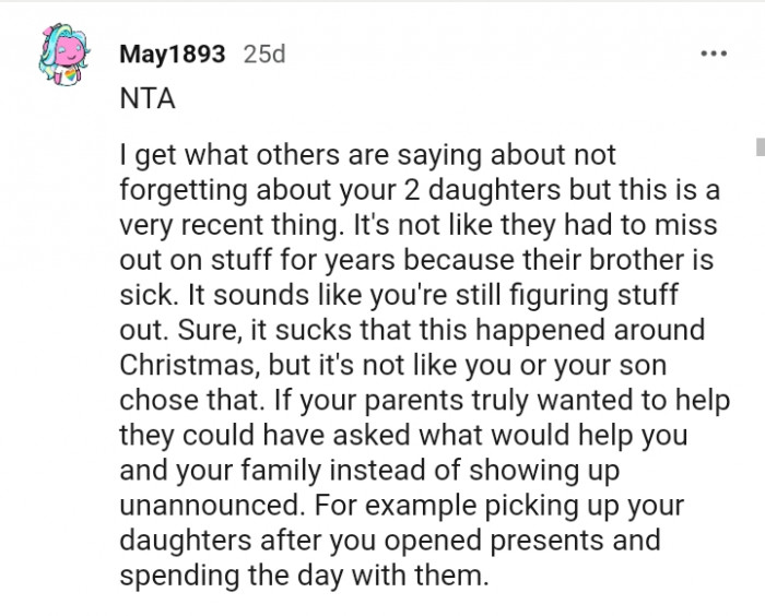 It's not like you or your son chose that