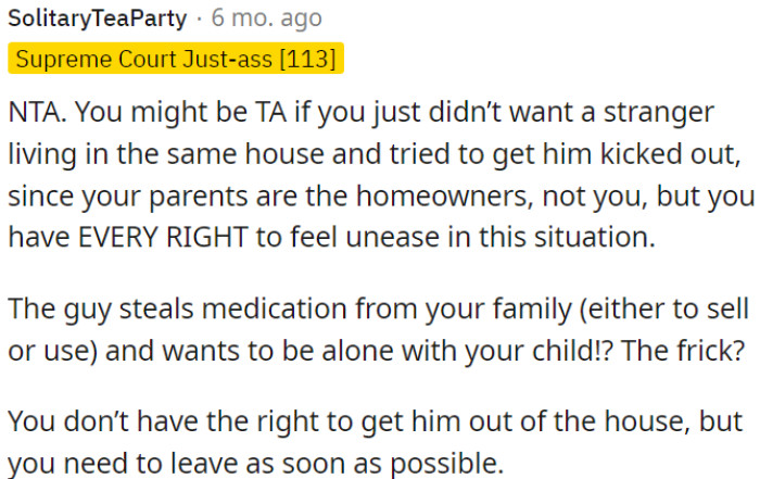 OP needs to leave the situation as soon as possible.