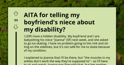 She Told Her Boyfriend’s 5 YO Niece About Her Disability — And The Child’s Mom Said She Should’ve Kept It A Secret