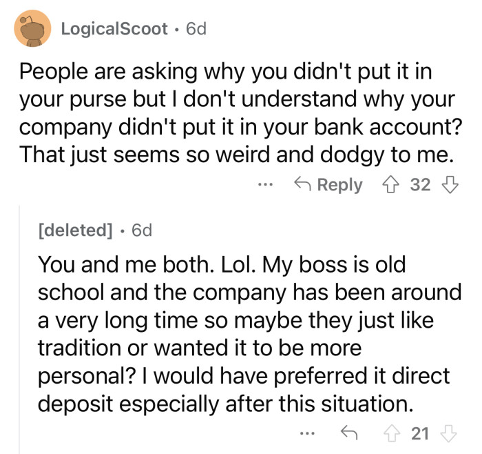 The company OP works at shouldn't be giving out bonuses in cash.