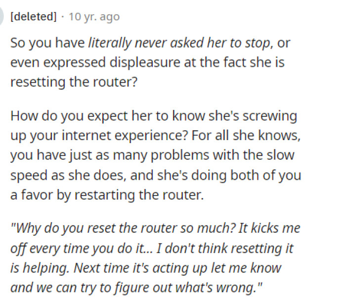 I don't know if OP mentioned whether or not they spoke about it previously, but OP seems to indicate that they have had this conversation before, and she didn't stop.