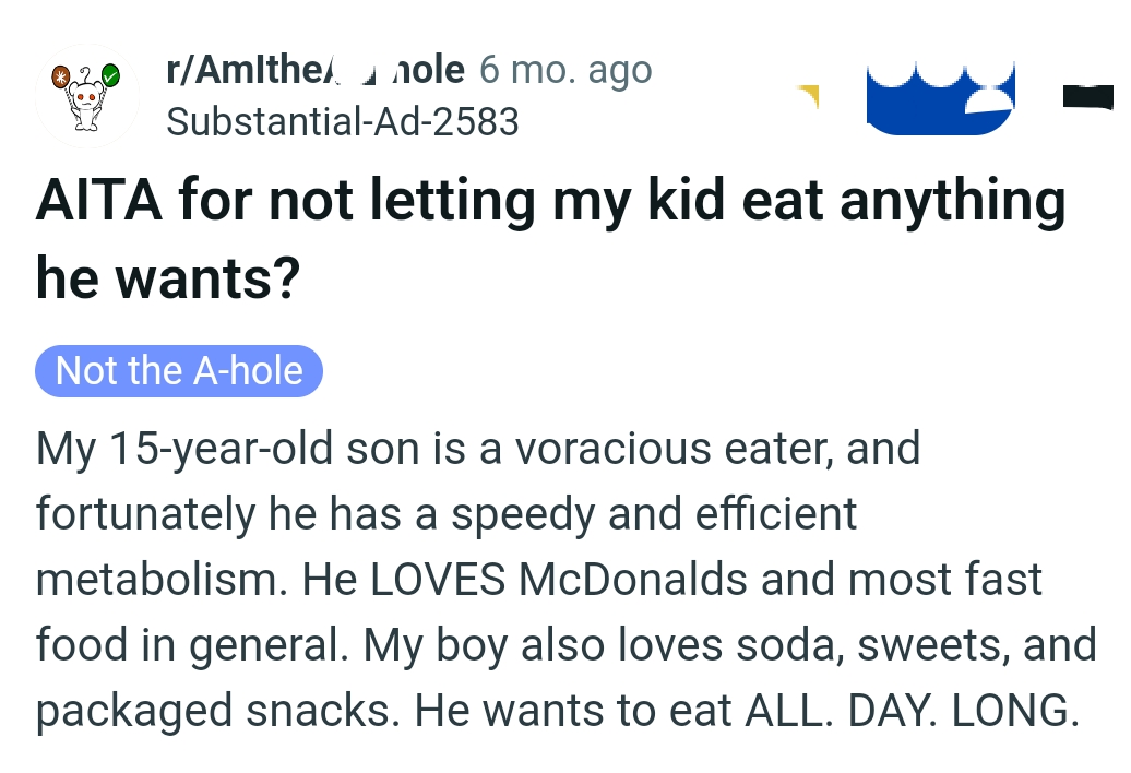 The original poster kicks off her story