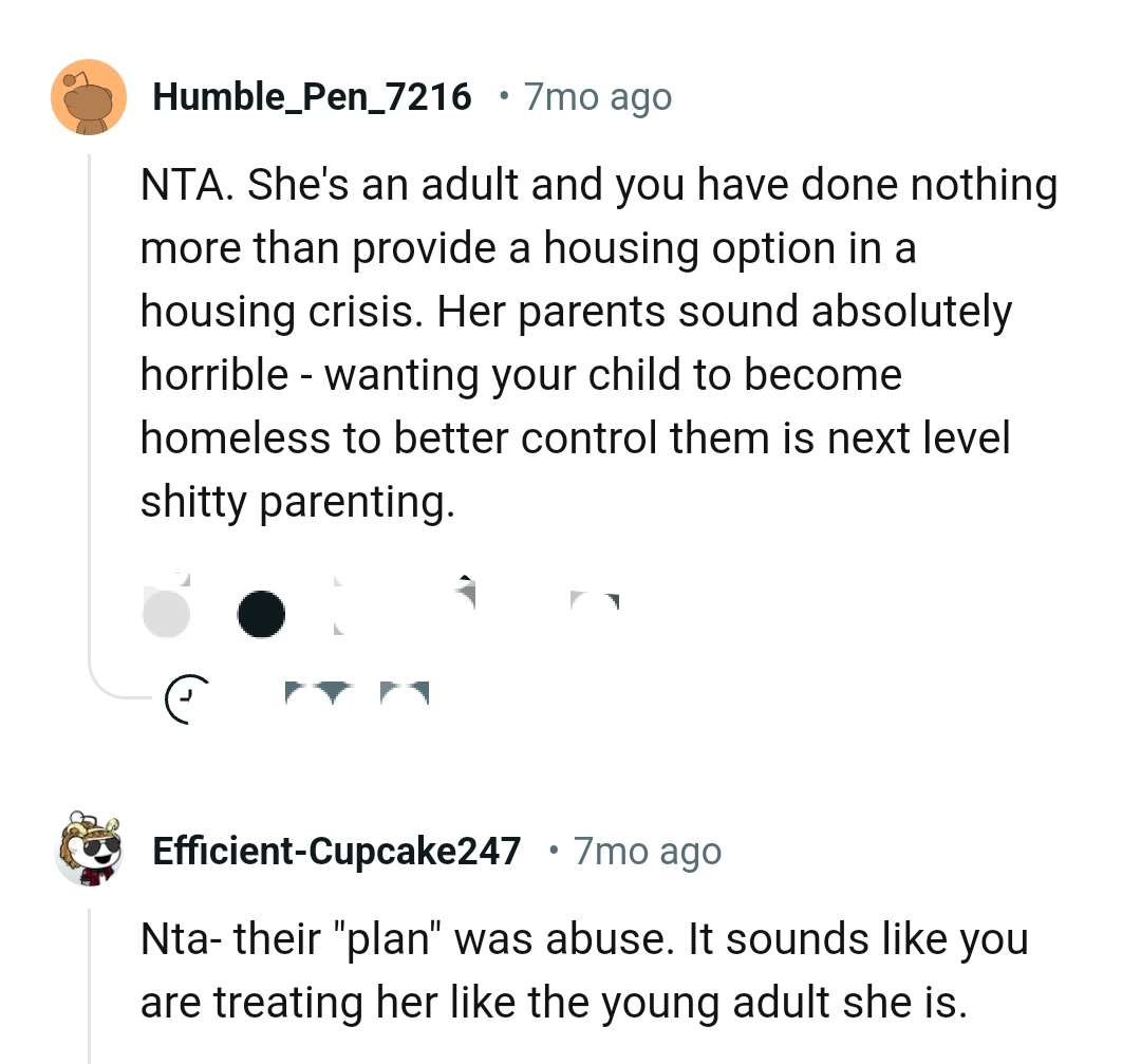 Her parents sound absolutely horrible