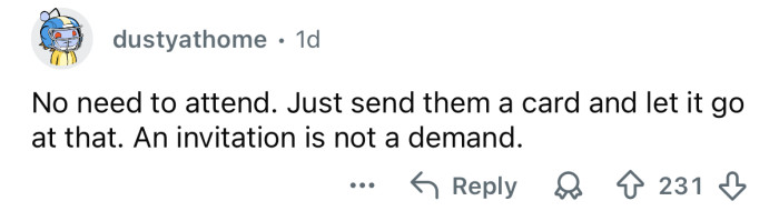 You don’t have to go.