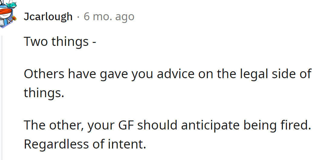 She will probably be fired