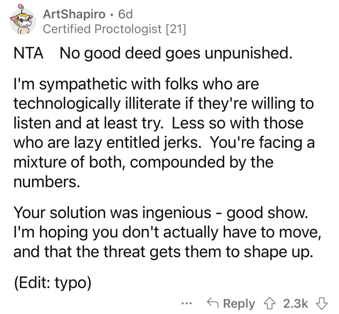 Here's how the Reddit community reacted to u/Total-Network8077's post: