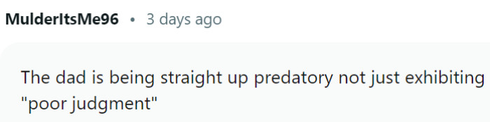 Predatory, and not just exhibiting 