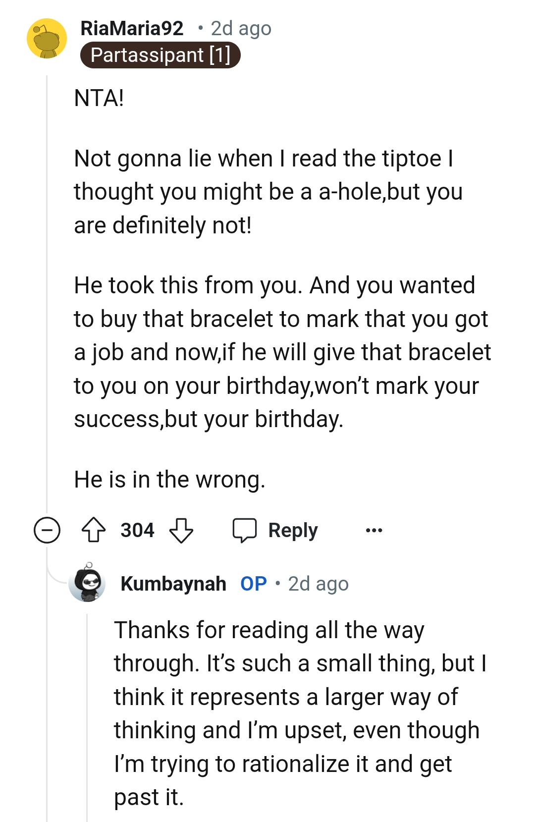 He Took This from the OP