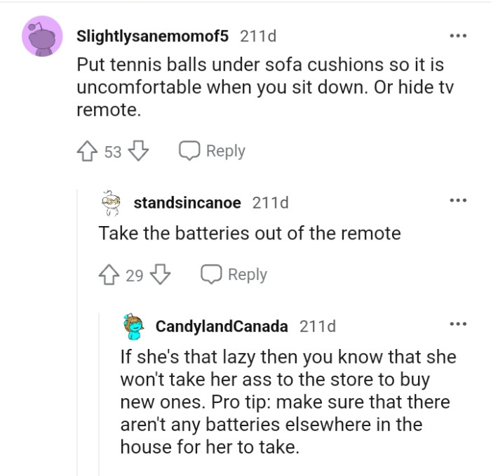 This Redditor Suggests That the OP Take the Batteries Out of the Remote