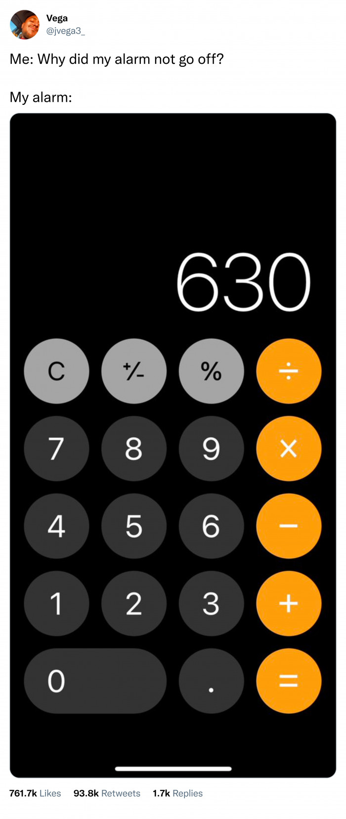 2. Too drunk to even set the alarm correctly.