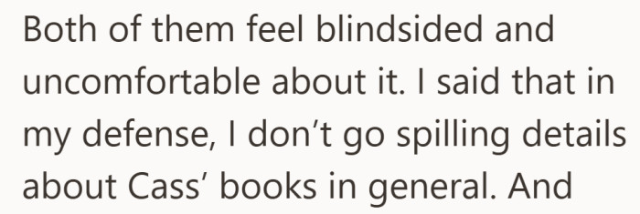 While they saw a breach of trust, she saw a boundary she had not crossed.