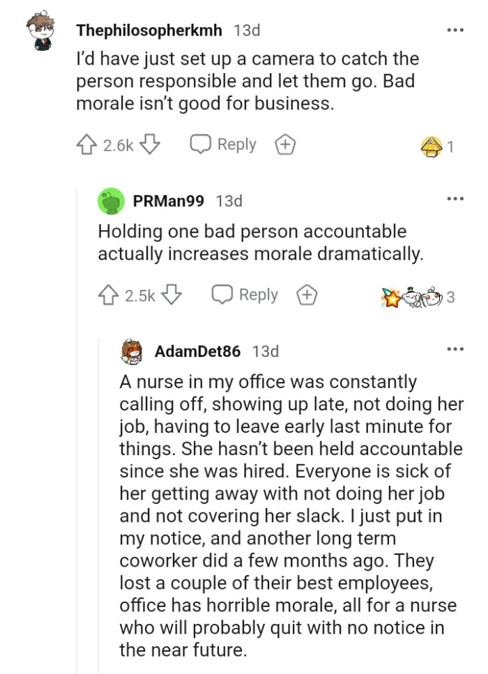 Bad morale is not good for business