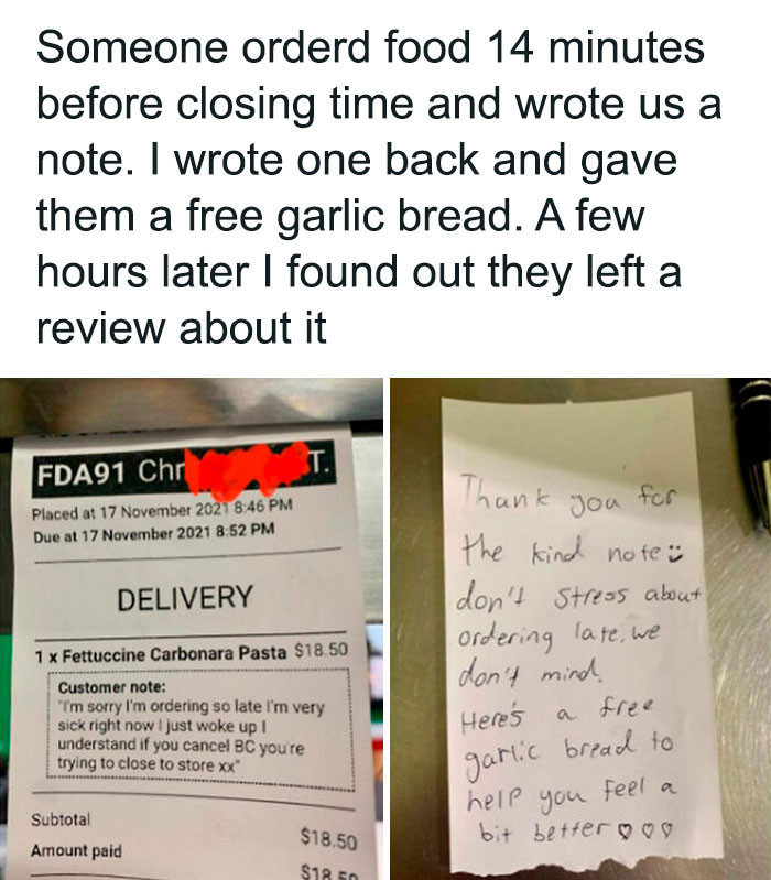 47. Garlic bread does make everything better. Kudos to that shop.