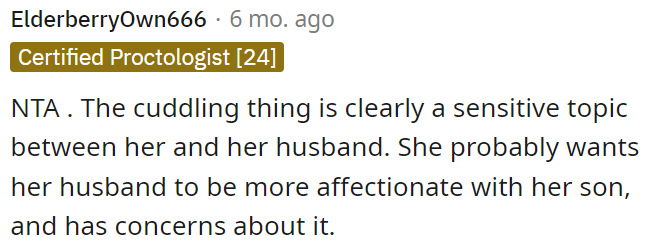 Again, people think it's just a sensitive topic for her.