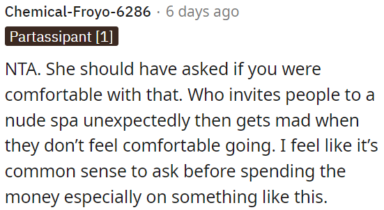 She should've checked if OP was okay with it first.