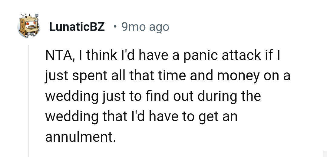 Spending all that time and money on a wedding