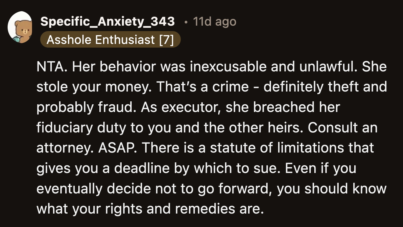 OP needs to be ready for the possibility of suing his mom to get his money back. It would affect his relationship with his family.