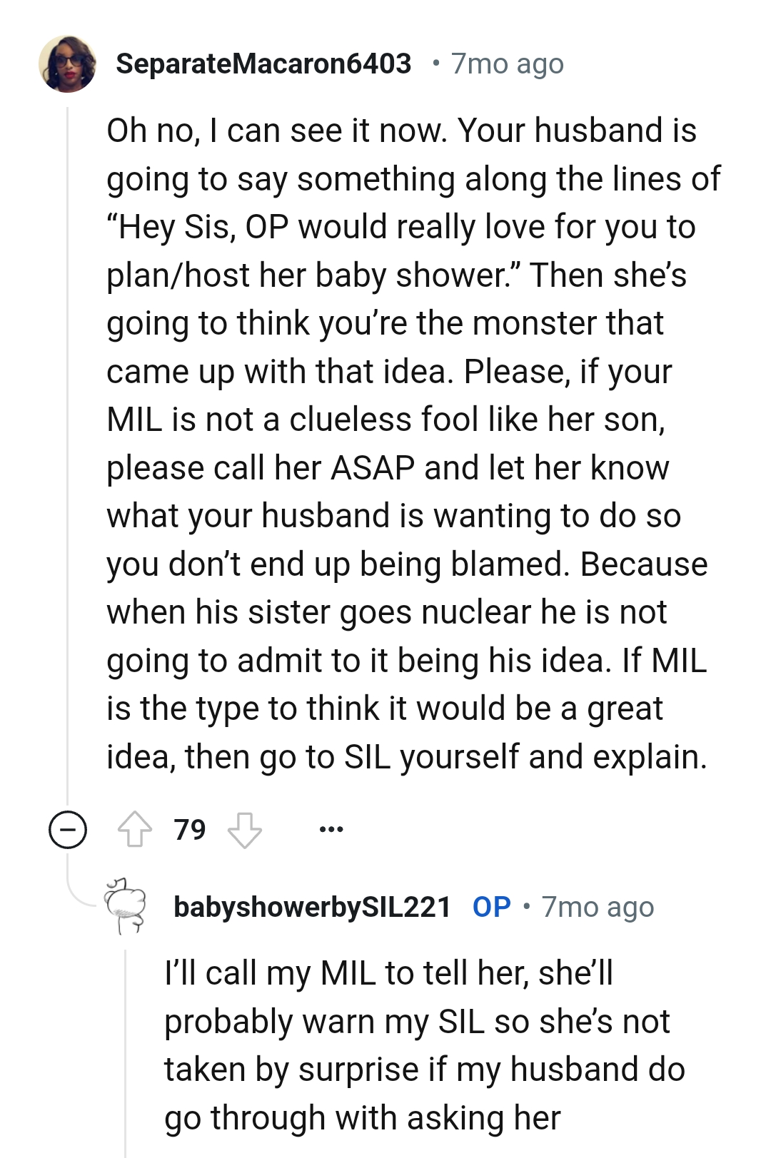 She's Going to Think the OP Is the Monster That Brought Up the Idea