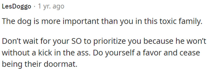 OP needs to prioritize her well-being and stand up for herself in relationships