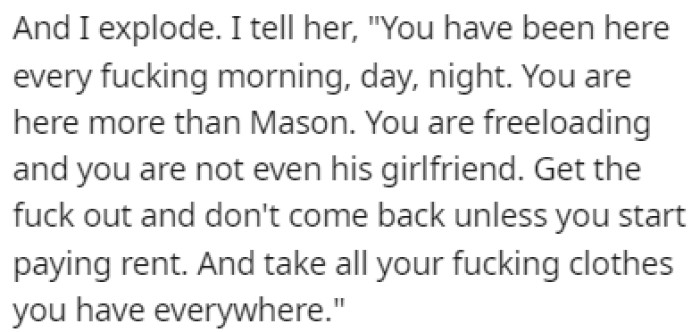 OP was infuriated by this and she snapped on Abby