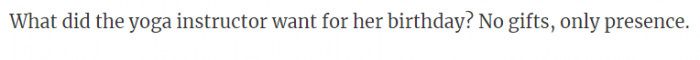 13. Just your presence is enough for the yoga instructor