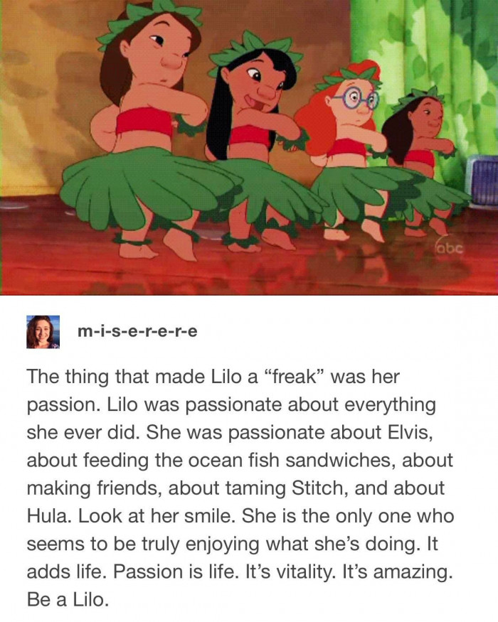 20. Lilo was ostracized because she did everything passionately