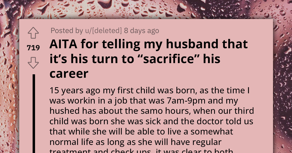 Woman Wants Her Old Job Back After Spending Years Taking Care Of Children, Tells Husband It Is His Turn To "Sacrifice" His Career