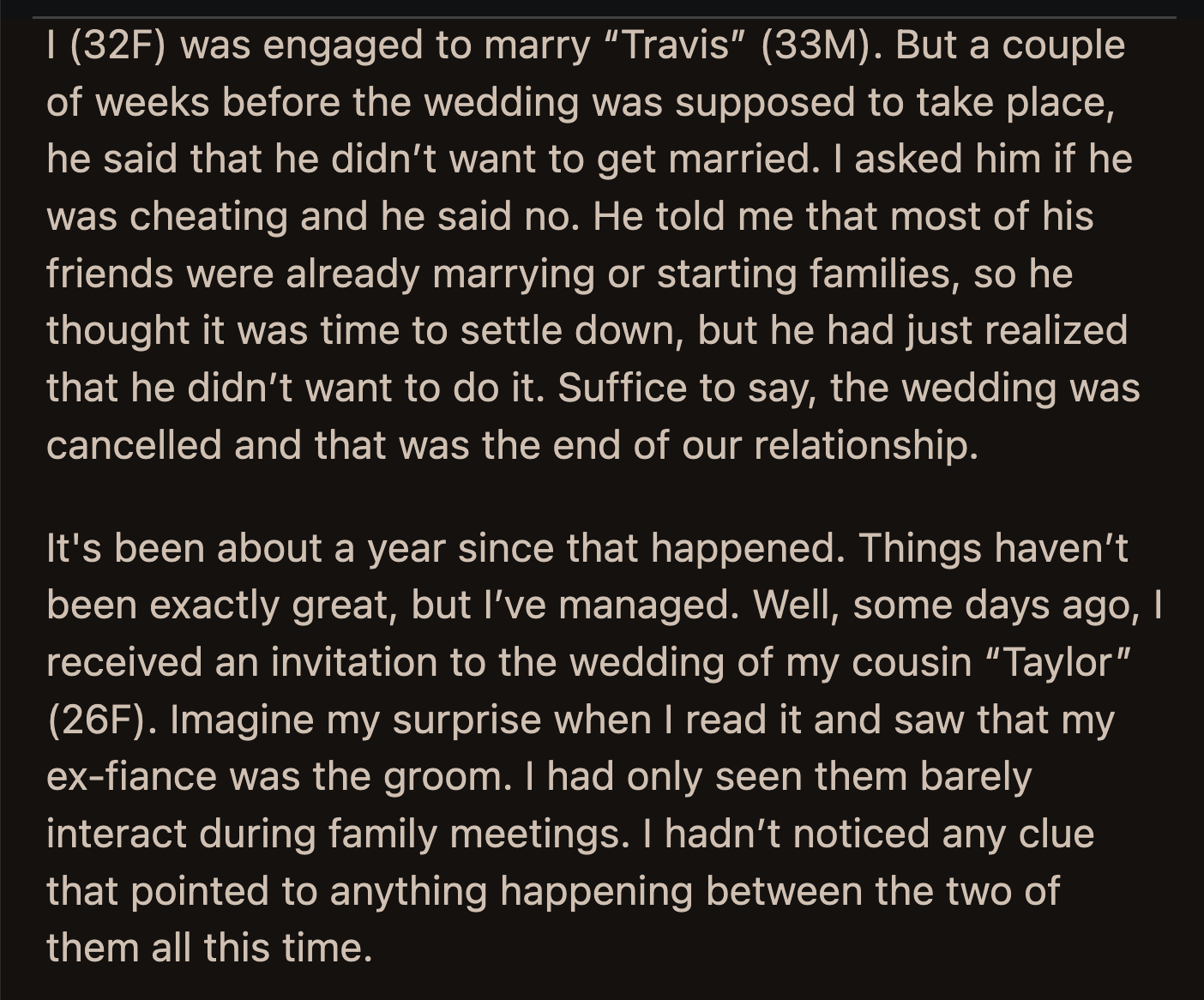 She said they were delusional if they thought she would attend the wedding of her 