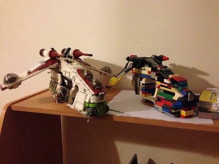 "A LEGO I Built When I Was A Kid, Based Off A Catalog Picture vs. The Actual LEGO Set I Bought 15 Years Later"