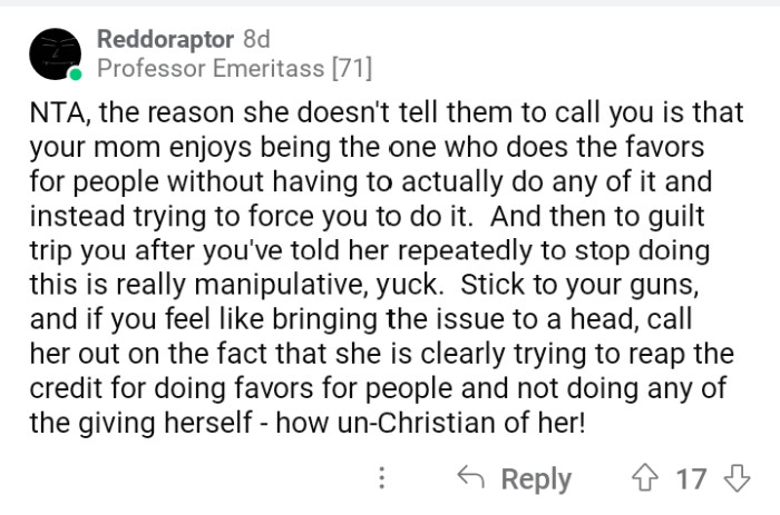 That's the worst part of having devoted parents. They think they are always right.