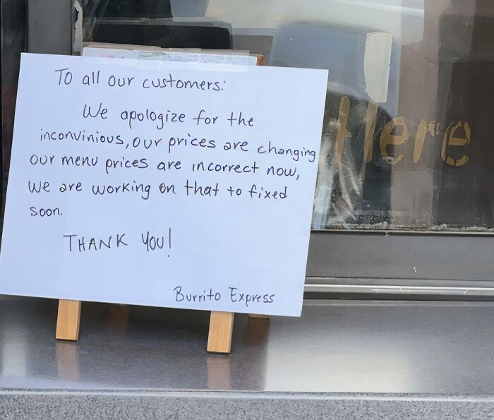 "We Apologize For The Inconvenience"