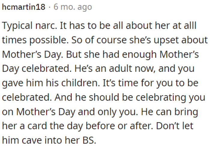 Typical narcissistic behavior