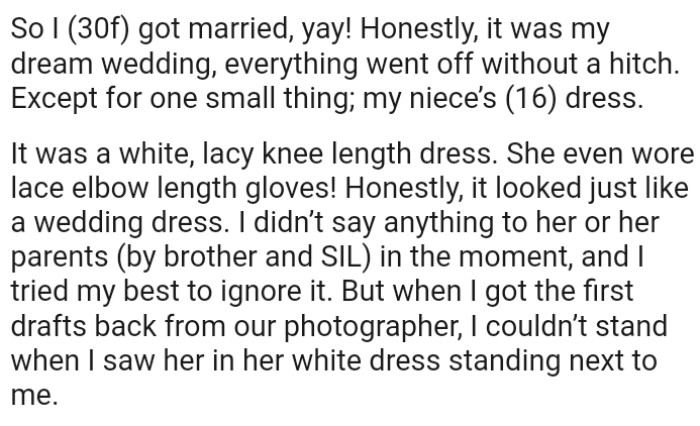 The OP didn’t say anything to her or her parents in the moment