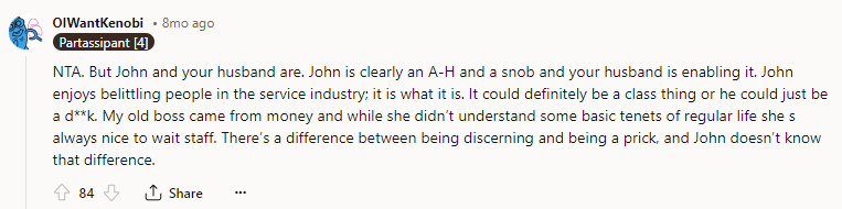 John is clearly an A-H