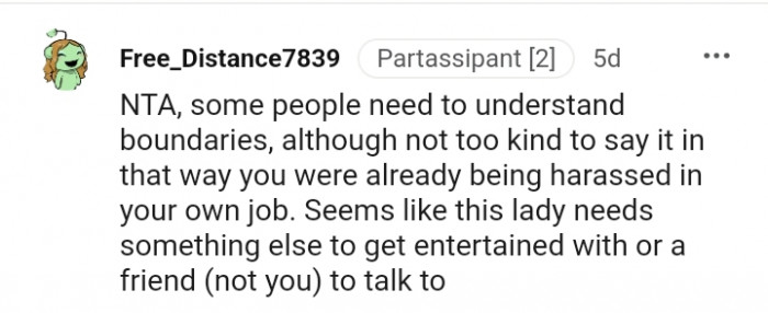 Some people need to understand boundaries