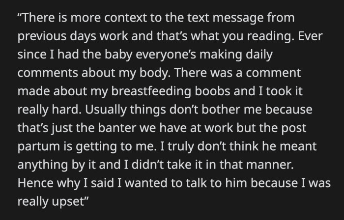 OP decided to message M since they were friendly with each other. M reassured OP that there was nothing going on between her and OP's husband.