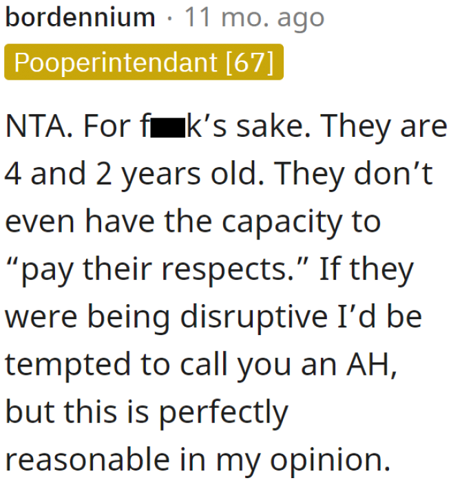 The two kids are too young to understand how to properly behave at a funeral.