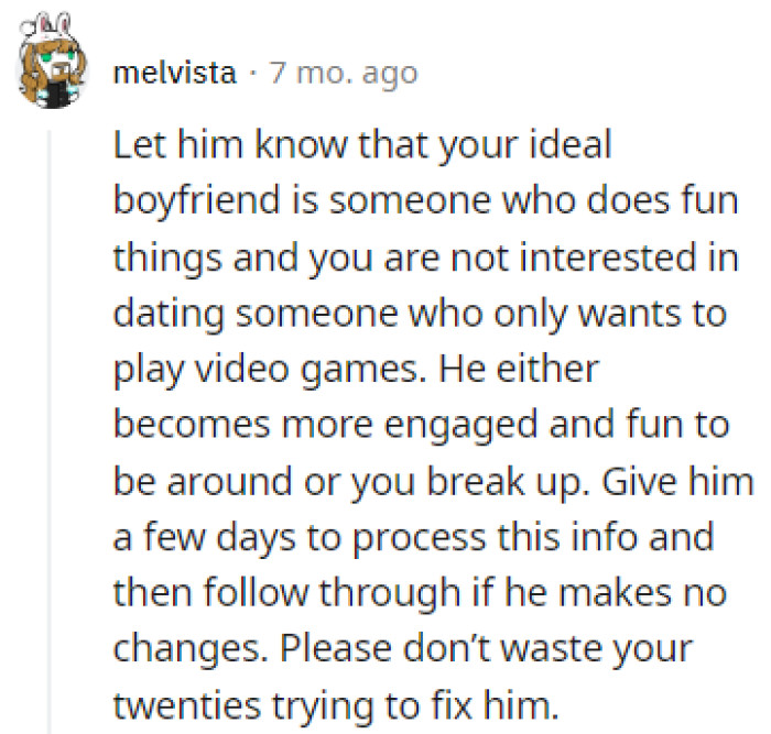 Don't waste your time fixing him