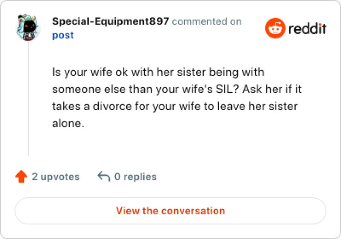 Is she okay with her sister being with someone else?