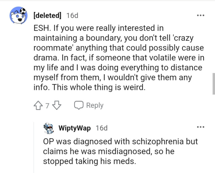 The whole thing sounds weird to this Redditor