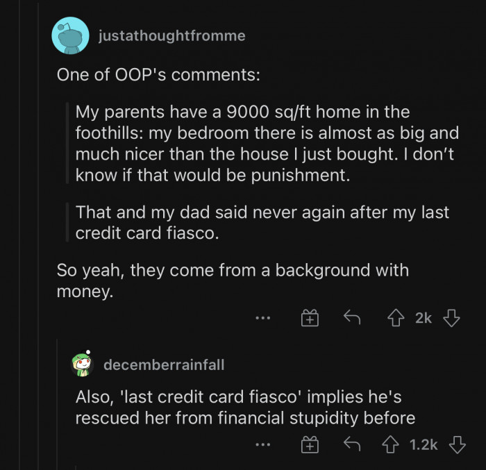OP has previously gotten rescued after making bad decisions.