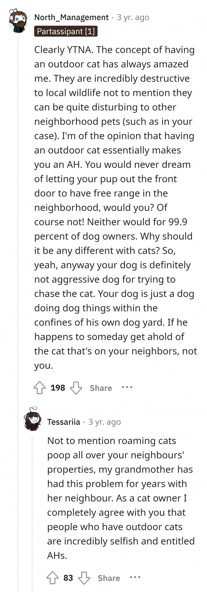 #5 The nature of dogs and cats when seeing each other's territory.