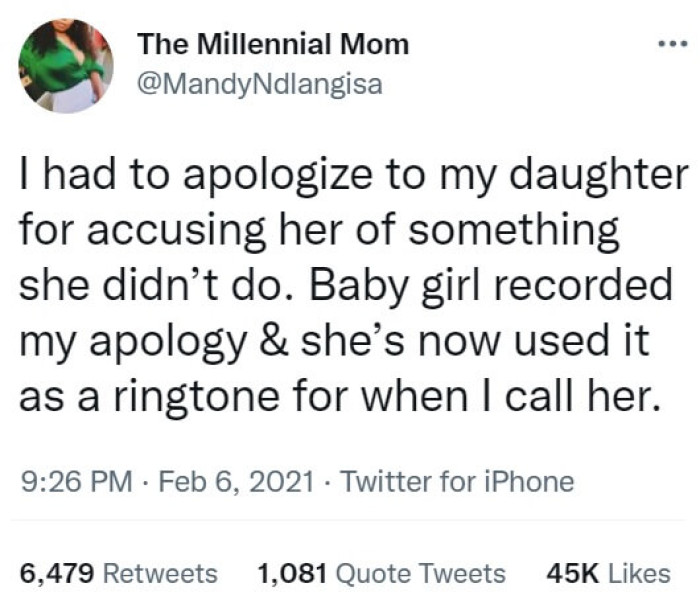 2. Her level of petty is 10/10